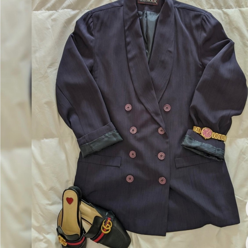 Vintage Navy Blue Blazer
